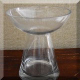 G07. Crystal vase with pedestal 8”h x 7”w - $ 